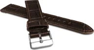 Akcesoria do smartwatchy - Lavvu LAVVU Brązowy szyty pasek CROCO z luksusowej skóry Top Grain - 18 - miniaturka - grafika 1