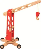 Samochody i pojazdy dla dzieci - Dźwig z drewna Czerwony Żuraw Goki - miniaturka - grafika 1