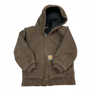Kurtka dziecięca Carhartt S (7-8 lat)brązowa ocieplana robocza z kapturem - Moda i Uroda OUTLET - miniaturka - grafika 1