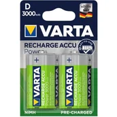 Baterie i akcesoria - Varta baterie Akumulatorki Power Accu 3000mAh HR20/D 2szt 56720101402 - miniaturka - grafika 1