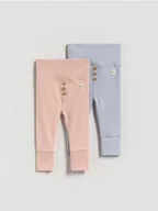 Komplety dla niemowląt - Reserved - Bawełniane legginsy z naszywką - brudny róż - miniaturka - grafika 1