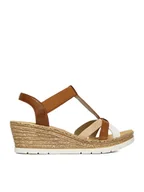 Sandały damskie - Rieker Sandały CEO-61995-81 Brązowy - miniaturka - grafika 1