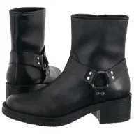 Botki damskie - Kowbojki Czarne E3VK5___ _WD8 (RY1141-a) Ryłko - miniaturka - grafika 1