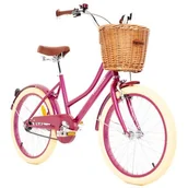 Rowery - Rower dziecięcy GERMINA Vintage 20 cali dla dziewczynki Fioletowy - miniaturka - grafika 1