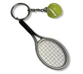 Breloki - Brelok tenisisty, rakieta tenisowa z piłeczką - miniaturka - grafika 1