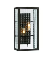 Lampy ścienne - Markslojd Fulham 107182 Kinkiet łazienkowy Lampka ścienna 2x28W przezroczysty czarny OUTLET - miniaturka - grafika 1