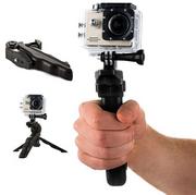 GoPro Hurtel Uchwyt z mini statywem do kamer sportowych SJCAM czarny 7426757224941