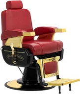 Fotele fryzjerskie - Hair system fotel barberski mt-91 złoto czerwony - miniaturka - grafika 1