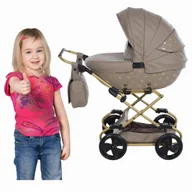 Wózki dla lalek - Wózek dla Lalek Gondola Tako Imperial Mini Beżowy śliczny beżowy - miniaturka - grafika 1