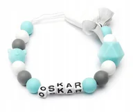 Akcesoria do smoczków - Silikonowa zawieszka z imieniem OSKAR upominek - miniaturka - grafika 1