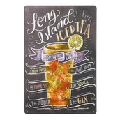 Dekoracje domu - Tabliczka dekoracyjna metalowa LONG ISLAND - miniaturka - grafika 1