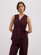 Kamizelki damskie - BGN Kamizelka w kolorze bordowym - miniaturka - grafika 1