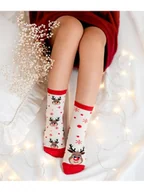 Moda i Uroda OUTLET - MILENA ŚWIĄTECZNE REN niedoparki ecru rozmiar 32-34 - miniaturka - grafika 1