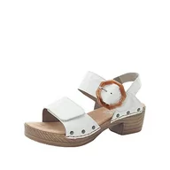 Sandały damskie - Rieker Sandały damskie V6851, biały, 39 eu - miniaturka - grafika 1