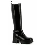 Kozaki damskie - Czarne kozaki damskie CARINII - Carinii - miniaturka - grafika 1