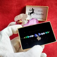 Bransoletki - STRZELEC Bransoletka Znak Zodiaku Koniczynka Kamienie Naturalne/GiovanniDivine - miniaturka - grafika 1