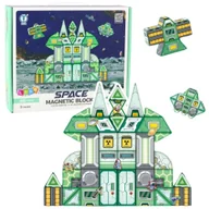 Klocki - Klocki magnetyczne kosmos 66el - klocki - miniaturka - grafika 1