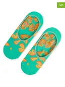 Skarpetki męskie - Happy Socks Skarpety (2 pary) w kolorze turkusowo-żółto-pomarańczowym - miniaturka - grafika 1