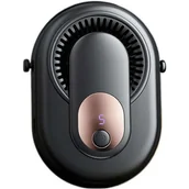 Wentylatory - Przenośny wentylator, noszony na pasie, wiszący na szyi, odpowiedni do użytku na zewnątrz i na kempingu (czarny) - miniaturka - grafika 1