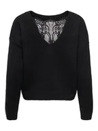 Swetry damskie - ONLY Sweter w kolorze czarnym - miniaturka - grafika 1