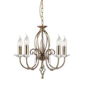 Lampy sufitowe - Elstead Lighting Aegean 5Lt Chandelier Aged Brass AG5 AGED BRASS Elstead lampa wisząca stylowa świecznikowa AG5 AGED BRASS ) - miniaturka - grafika 1