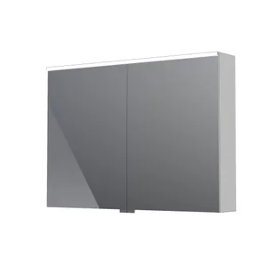 Szafka łazienkowa wisząca z lustrem Oristo Geo 100 cm chrom połysk KI01-SGL2D-100-99 - Szafki łazienkowe - miniaturka - grafika 1