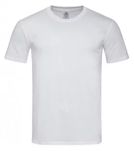 Biały T-Shirt Męski Bez Nadruku -STEDMAN- 100% Bawełna, Koszulka, Krótki Rękaw, Basic, U-neck - Stedman - Koszulki męskie - miniaturka - grafika 1