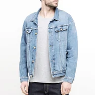 Kurtki męskie - Męska kurtka jeansowa Lee OVERSHIRT RIDER M - miniaturka - grafika 1