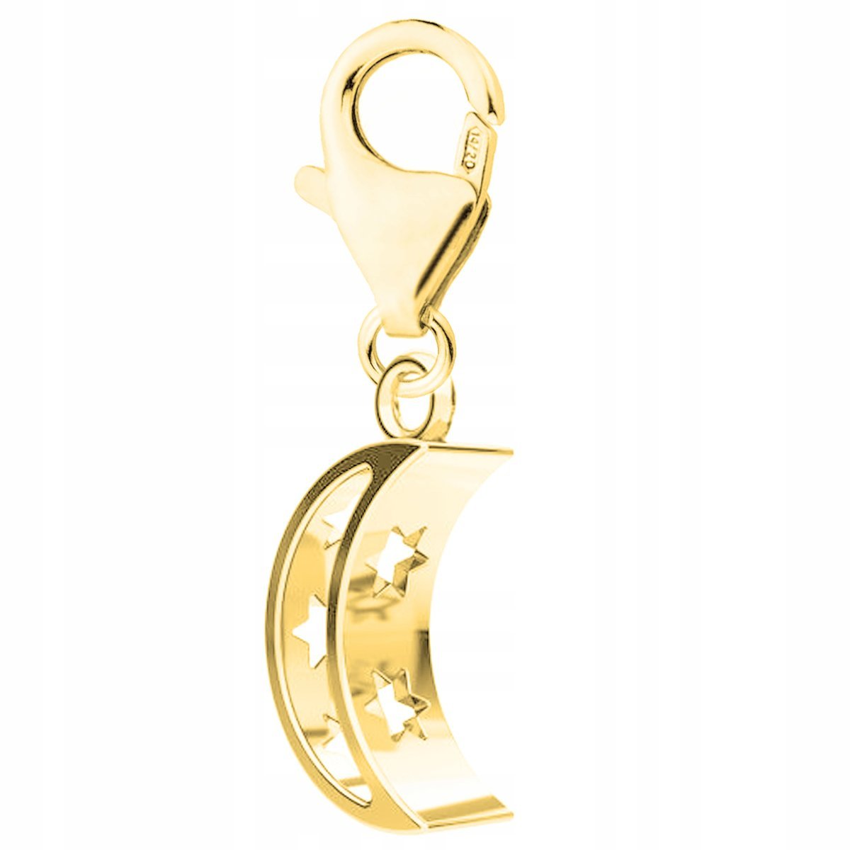 Złota Zawieszka z Księżycem Moon Noc Półksiężyc Księżyc SREBRO 925