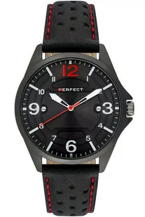 Zegarek Zegarek Perfect W120-05 męski perforowany pasek - Zegarki męskie - miniaturka - grafika 1