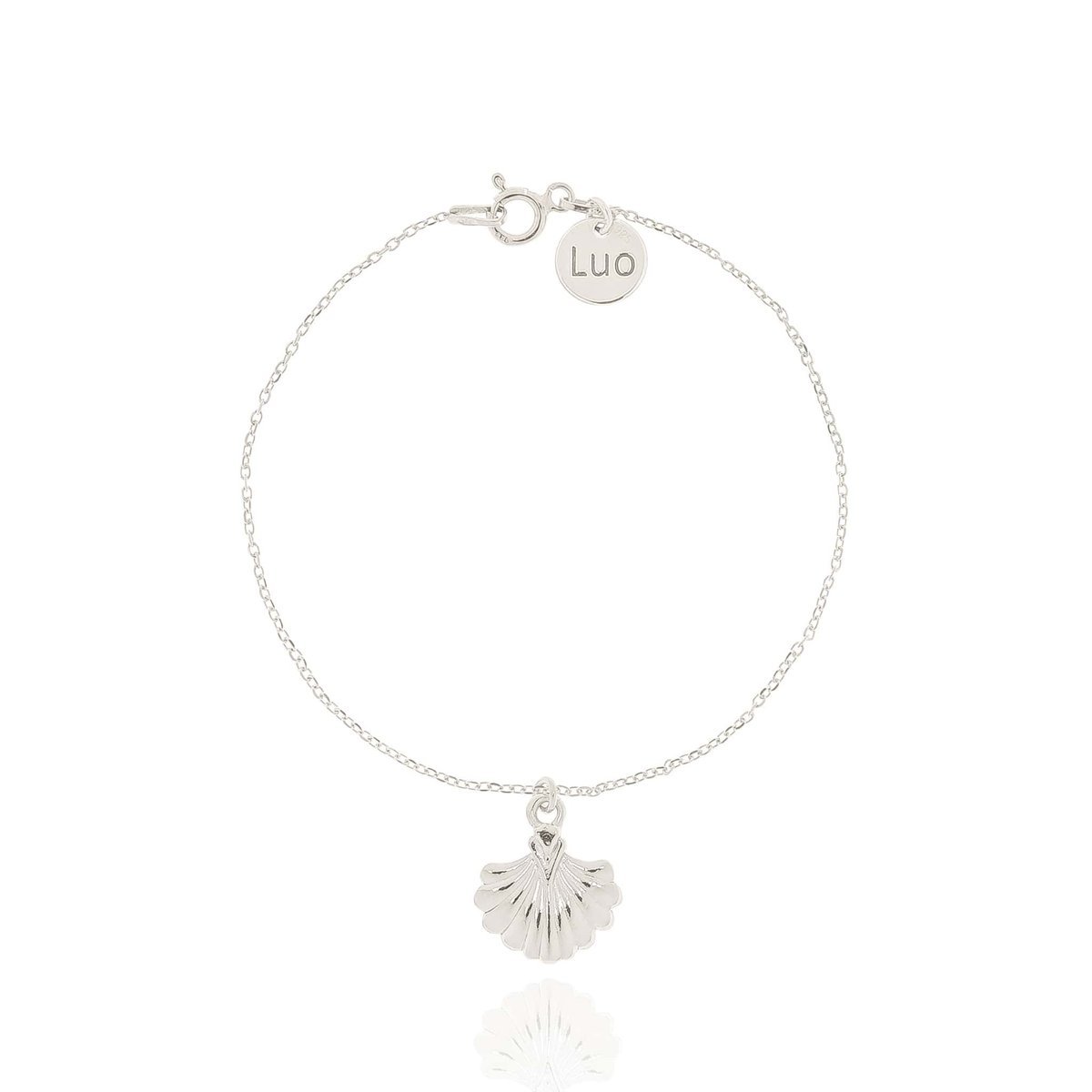 Bransoletka srebrna z odlewaną muszelką