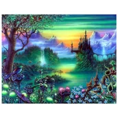 Malowanie po numerach - Norimpex Diamentowa mozaika Tajemniczy ogród 30x40cm 1006960 - miniaturka - grafika 1