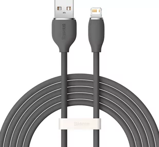 Baseus Baseus USB Lightning Jelly 2,4A 2m czarny CAGD000101 - Akcesoria do tabletów i e-booków - miniaturka - grafika 2