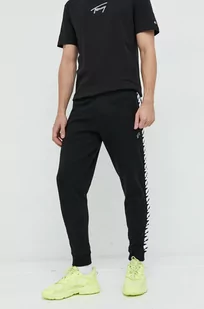 Superdry spodnie dresowe męskie kolor czarny z aplikacją - Spodnie męskie - miniaturka - grafika 1