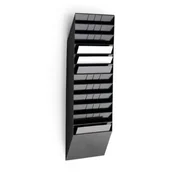 Półki na dokumenty - Durable Zestaw dwunastu poziomych pojemników Durable FLEXIBOXX A4 czarny 1709781060 - miniaturka - grafika 1