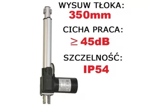 SIŁOWNIK ELEKTRYCZNY 24V SILNIK LINIOWY 350mm 3kN - Napędy i siłowniki do bram - miniaturka - grafika 1