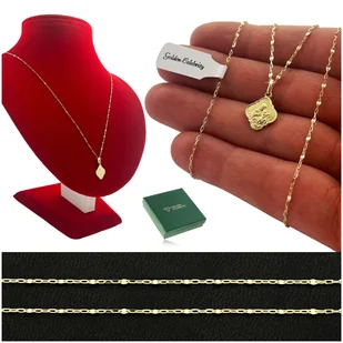 ZŁOTY PIĘKNY ŁAŃCUSZEK+MEDALIK MATKA BOSKA SZKAPLERZANA PRÓBA 585 + Y - Biżuteria dla dzieci ZŁOTY PIĘKNY ŁAŃCUSZEK+MEDALIK MATKA BOSKA SZKAPLERZANA PRÓBA 585 + Y - Biżuteria dla dzieci - miniaturka - grafika 1