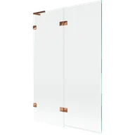 Parawany nawannowe - Mexen Lunar L parawan nawannowy 2-skrzydłowy lewy 120 x 150 cm, transparent, różowe złoto - 897L-120-100-60-00-L - miniaturka - grafika 1