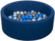 Suche baseny - Suchy basen dla dziecka z piłeczkami 150szt granatowy (perłowy, niebieski, szary) - miniaturka - grafika 1