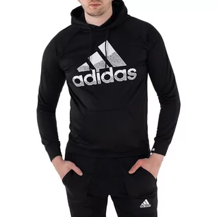 Bluzy sportowe męskie - Bluza adidas Aeroready Game And Go Big Logo Hoodie HL2172 - czarna - Adidas - grafika 1