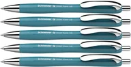 Długopisy - Schneider 132513 Slider Rave XB długopis (limitowana edycja specjalna w kolorze teal, Made in Germany), 5 sztuk, kolor wkładu: niebieski - miniaturka - grafika 1