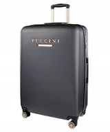 Walizki - Walizka Duża Podróżna Twarda Na Kółkach PUCCINI Szara Antracyt ABS017A 8 - miniaturka - grafika 1