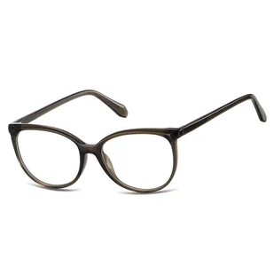 Okulary zerówki Kocie oczy oprawki korekcyjne medium AM67D szare - Okulary korekcyjne, oprawki, szkła - miniaturka - grafika 1