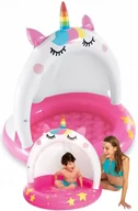 Baseny ogrodowe - Basen Ogrodowy Unicorn z dmuchanym dnem i daszkiem dla dzieci 102x102 baseny dziecięce - miniaturka - grafika 1