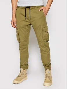 Alpha Industries Joggery 116202 Zielony Tapered Fit - Spodnie męskie - miniaturka - grafika 1