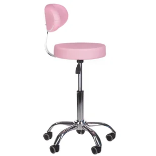 Taboret kosmetyczny z opar. BD-9934 różowy - Krzesła i taborety kosmetyczne - miniaturka - grafika 2