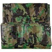 Survival - akcesoria - MFH Plandeka wielozadaniowa, PE, woodland, Metallösen, ok. 300 x 400 cm - miniaturka - grafika 1