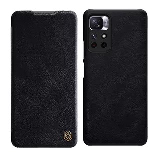 Nillkin Qin Case etui do Xiaomi Poco M4 Pro 5G osłona na aparat kabura pokrowiec obudowa z klapką czarny - Etui i futerały do telefonów - miniaturka - grafika 1