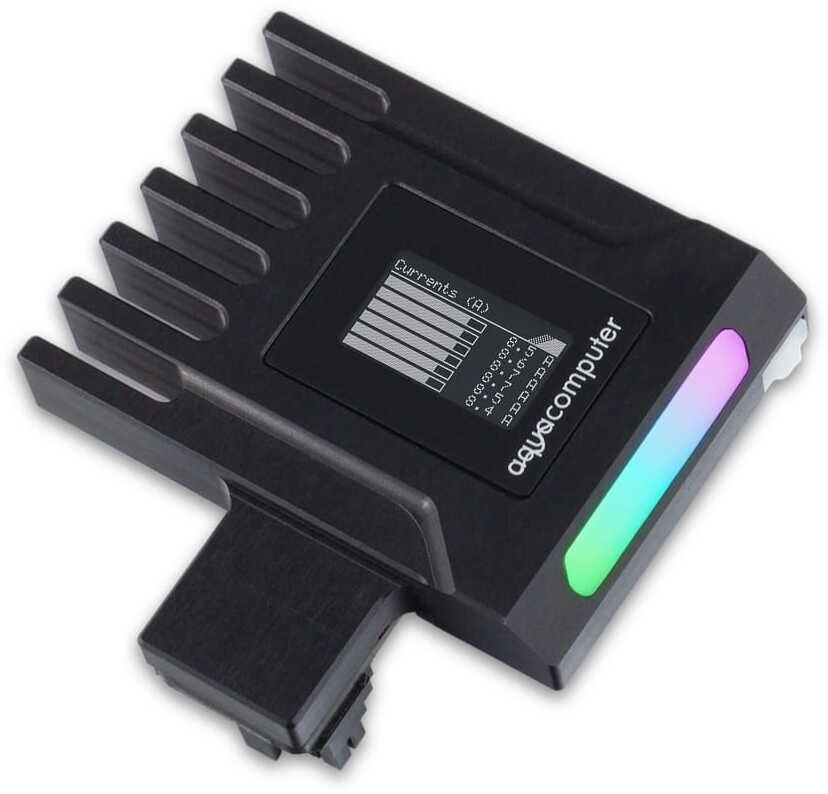 Aqua Computer AMPINEL 12V-2x6 Zarządzanie zasilaniem karty graficznej, 650 W, OLED, RGBpx - Typ B 53320