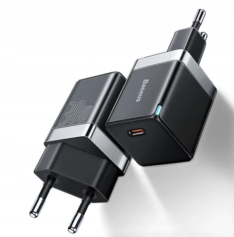 ŁADOWARKA SIECIOWA Zasilacz Adapter Kostka USB-C Fast Charger 30W CZARNA